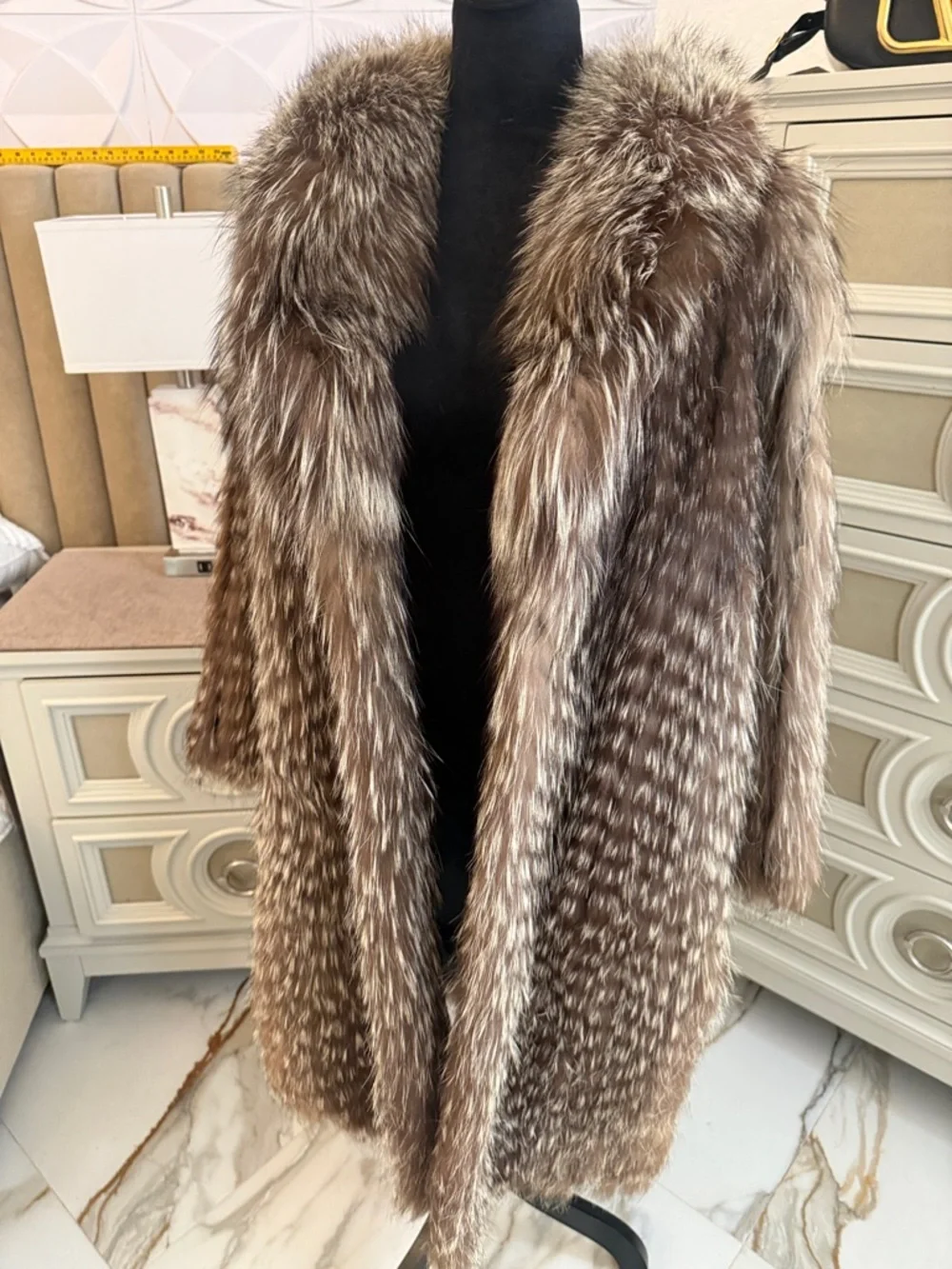 SAGA FURS SAGA FOX FUR SEMILONG COAT